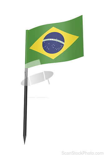 Image of Toothpick with Brazilian flag