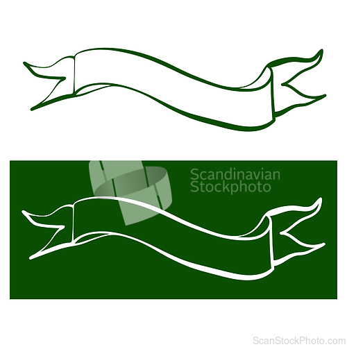 Image of Green ribbon with the copy space
