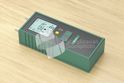Image of Green digital moisture meter