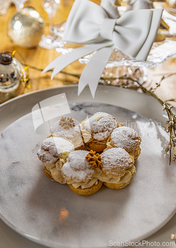 Image of Paris brest pastry with praline cream
