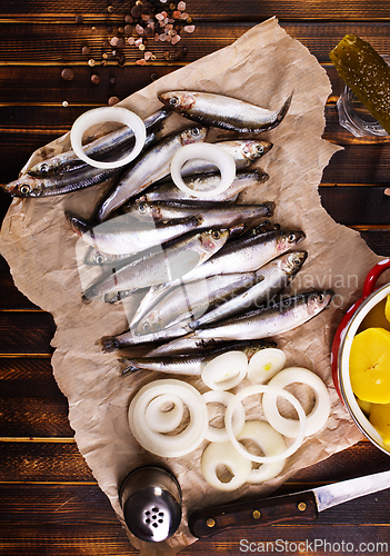 Image of Salted Baltic fish with potato and onion