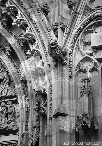 Image of Gothic style Gargoyle on St Vitus' Cathedral, Prague