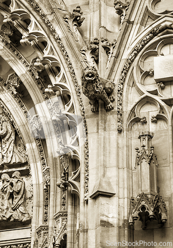 Image of Gothic style Gargoyle on St Vitus' Cathedral, Prague