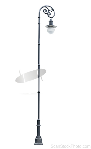 Image of Street lamppost, isolated over white