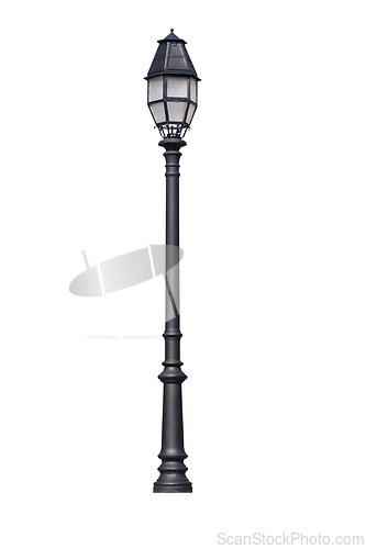 Image of Street lamppost, isolated over white