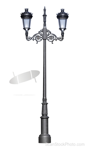 Image of Street lamppost, isolated over white