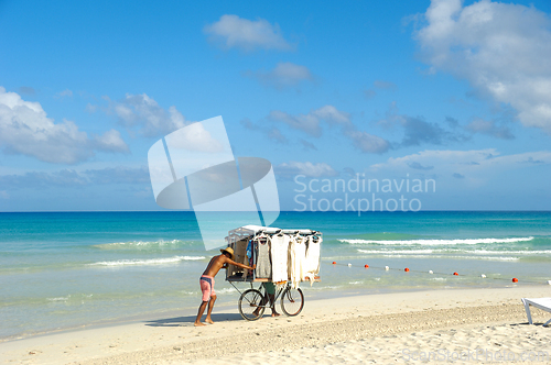 Image of beach vendor Varadero Cuba