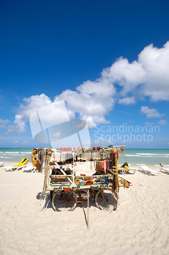 Image of beach vendor Varadero Cuba