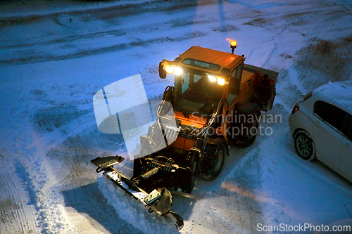 Image of Snow Removal at Parking Area with Wille 365 Utility Vehicle