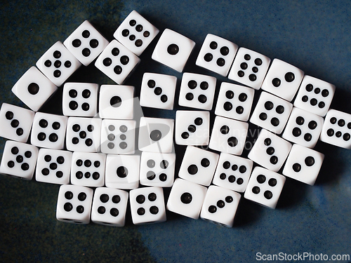 Image of A lot of white dice