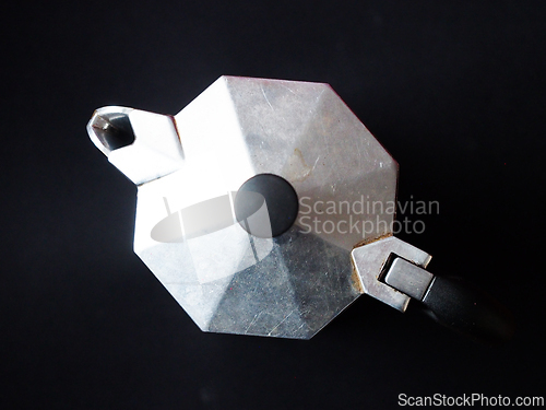 Image of Old moka pot from above