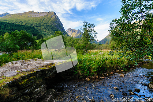 Image of Majestic mountain landscape showcasing Norway's serene beauty at