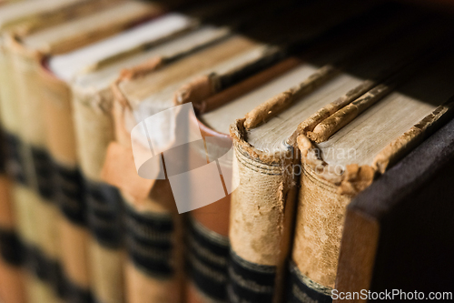 Image of A row of old books