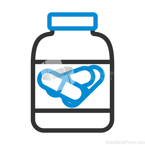 Image of Icon Of Fitness Pills In Container