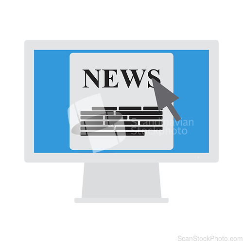 Image of Monitor With News Icon