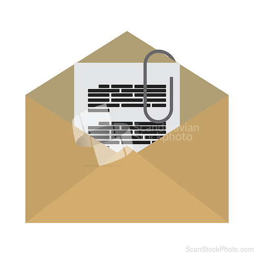 Image of Mail With Attachment Icon