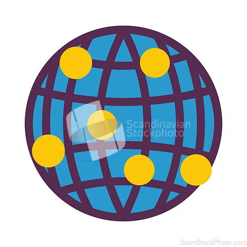 Image of Globe Connection Point Icon