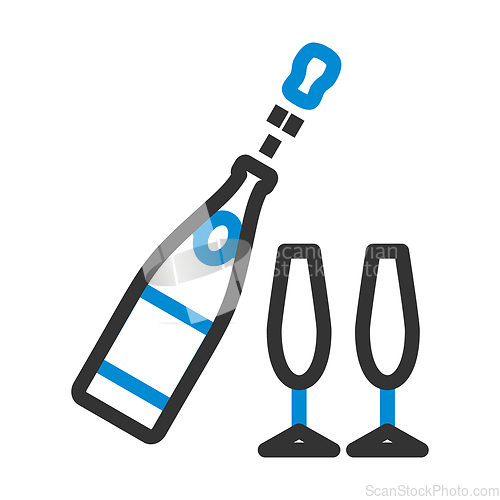 Image of Party Champagne And Glass Icon