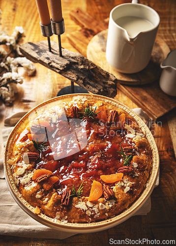 Image of Homemade apricot and pecan tart