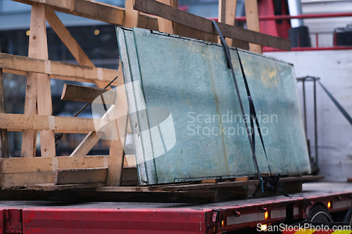 Image of Transporting glass windows