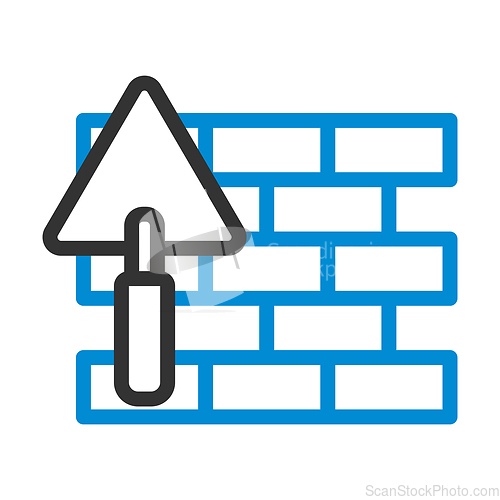 Image of Icon Of Brick Wall With Trowel