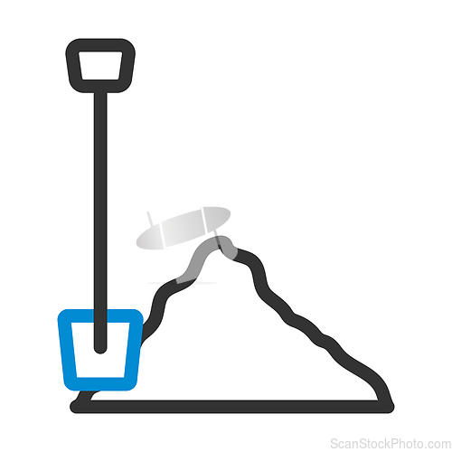 Image of Icon Of Construction Shovel And Sand