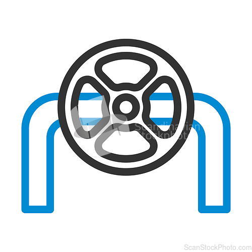 Image of Icon Of Pipe With Valve