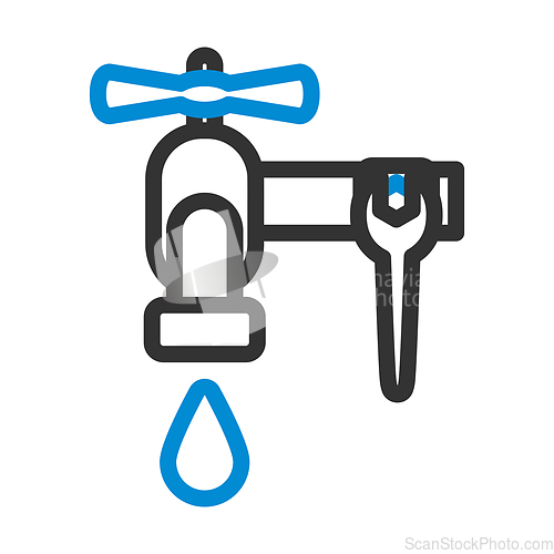 Image of Icon Of Wrench And Faucet