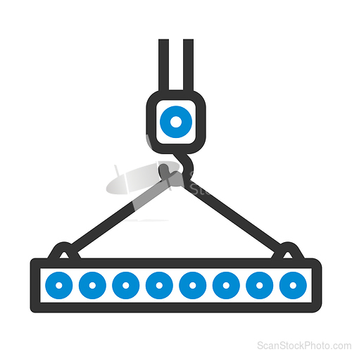 Image of Icon Of Slab Hanged On Crane Hook
