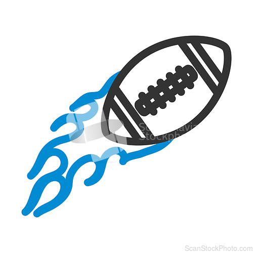 Image of American Football Fire Ball Icon
