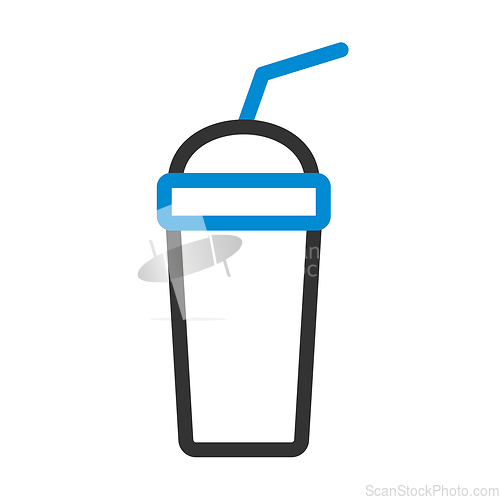 Image of Disposable Soda Cup And Flexible Stick Icon