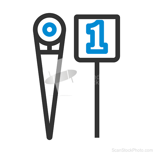Image of American Football Sideline Markers Icon
