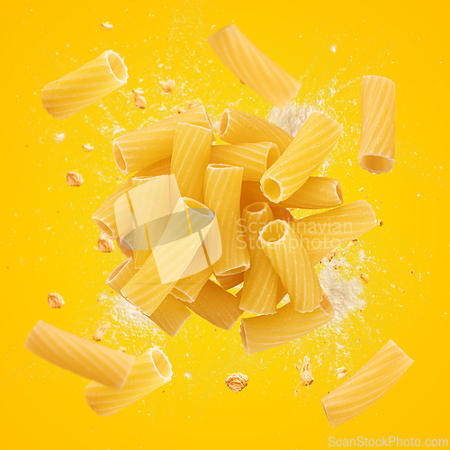 Image of Raw tortiglioni pasta