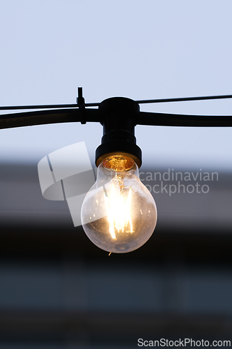 Image of A single light bulb