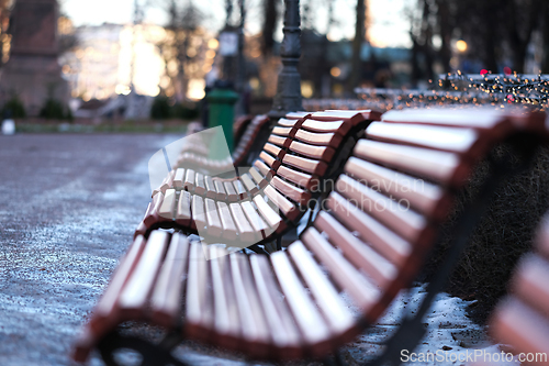 Image of Benches in a park
