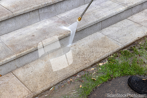 Image of Cleaning dirty stairs