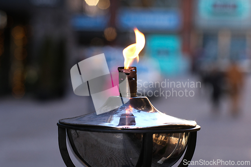 Image of Burning gas torch