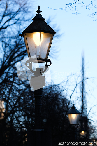 Image of Lantern in a park