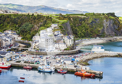 Image of LUARCA, SPAIN - APRIL 25, 2015 - Seaport of Luarca