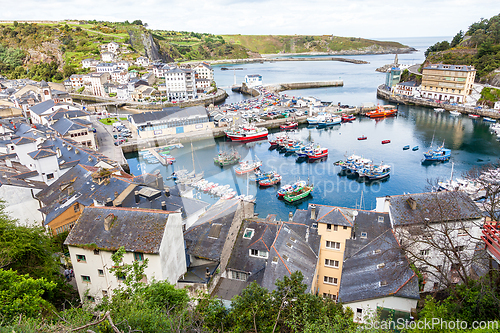 Image of LUARCA, SPAIN - APRIL 25, 2015 - Seaport of Luarca
