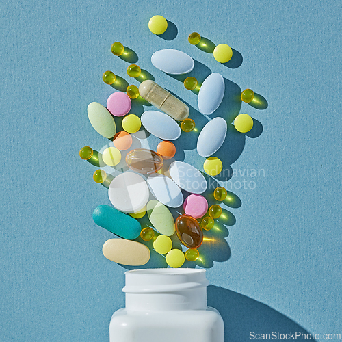 Image of various colorful pills