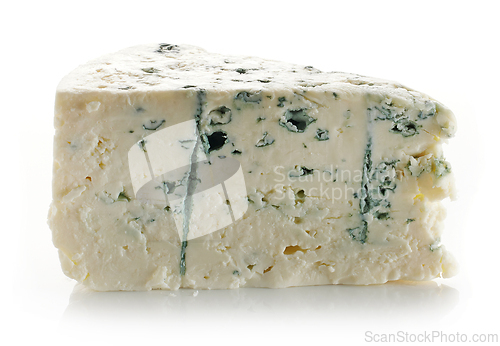 Image of blue cheese on white background
