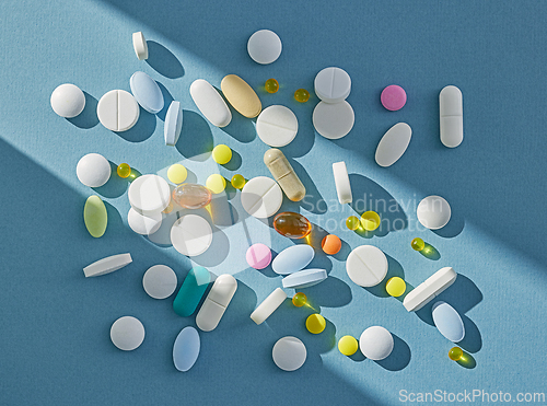 Image of various colorful pills