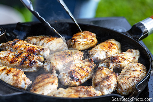 Image of freshly grilled chicken wings