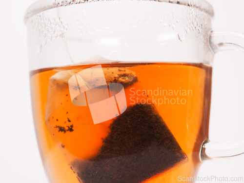Image of Tea cup with a tea bag