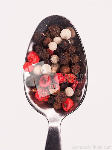 Image of Different whole peppercorns