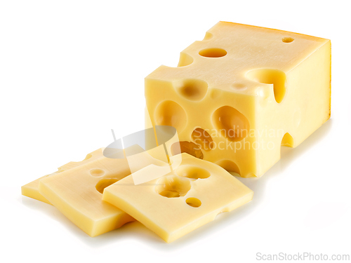 Image of cheese on white background
