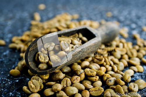 Image of Green coffee beans