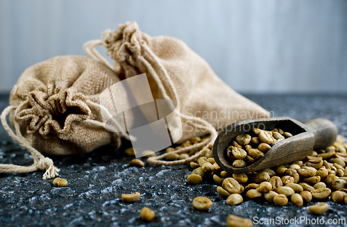 Image of Green coffee beans