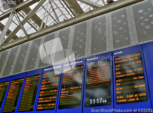 Image of Arrivals and departures board